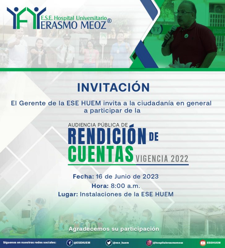 INVITACION RENDICION DE CUENTAS 2022